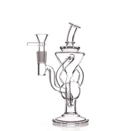 6.3 Inch 10mm Female Joint Recycler Glass Bong Smoking Water Philtre Hookah Pipe Bubbler