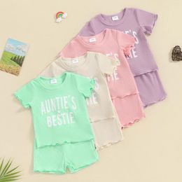 Clothing Sets CitgeeSummer Infant Baby Girls Shorts Set Short Sleeve Letters Print T-shirt Elastic Waist Outfit Clothes