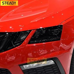 Car Headlight Protective Film Headlamp Restoration Transparent Black TPU Sticker For Skoda Octavia Accessories 240520