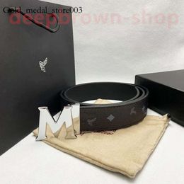 Mcn belt 24ss top quality 105-125cm M Luxury designer Belt Buckle Fashion Genuine Leather Women Belts For men Letter Double Big gold classical 349