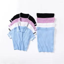 Work Dresses Summer Sexy Crop Tops And Mini Skirt Two Peice Set Knit 2 Piece Sets Women Outifits Short Sleeve Top Striped