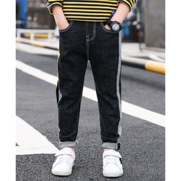 Kids Boys Straight Fashion Letter Jeans Children Denim Long Pants Bottoms Spring Autumn Baby Boy Casual Trousers