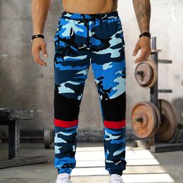 Men's Pants Camouflage Drawstring Sports Slim Men Casual Mid-Waist Man Trousers Y2k Clothes Baggy Sweatpants Gym Work Pantalones