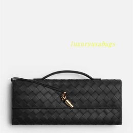 Women's Knit Clutch Bag Designer Handbag Fashion Change Purse BotegaVeneta Long Clutch Bag Intrecciato Woven Leather Handbag Height13CM Width31CM Depth3CM JB0W