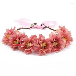 Decorative Flowers Spring Bohemian Peony Flower Crowns Wreath Beach Hawaii Floral Garland Romantic Sunflower Wedding Wreaths Sweet Headband