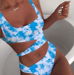 New Sexy White 1pc Swimsuit Women Cut Out Swimwear Push Up Monokini Bathing Suits Beach Wear Swimming Suit For Women T2007089713702