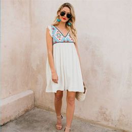 Loose Patchwork Maternity Summer Elegant Pregnant Women's Dress Sleeveless Vestidos Pregnancy Clothing Clothes L2405