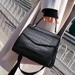 Shoulder Bags Genuine Leather Handbags 2024 Ladies Crocodile Pattern Bag High Quality Portable Large-capacity Casual Totes