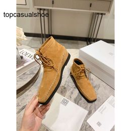 Toteme top Niche autumn/winter high Chelsea boots square toe warm boots fashion boots knight boots women's boots