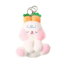 3PCS Soft Stuffed Doll Rabbit Accessories Keychain Pendant Animal Plush Toy Car Ring Bag Key