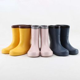 New Children Boys Girls Fashion Rubber Rain Waterproof Non-slip Rainboots For Kids Child Outdoor Water Shoes Wellies Boots L2405 L2405