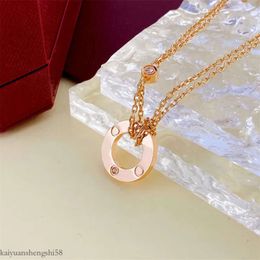 C Necklace Designer Pendant Necklaces Women Man Jewellery Chain Classic Fashionable High-End Golden/Sier/Rose Stainless Steel Gold Plated Diamond Necklace 976