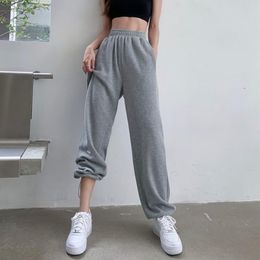 Grey Sweatpants Joggers Women Korean Style High Waist Tracksuit Casual Loose Pants Black Jogging Sports Trousers Female CX2203304906497