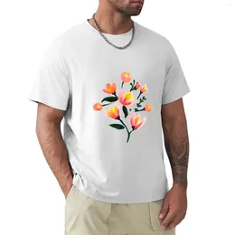 Men's Polos Spring Blossom T-Shirt Aesthetic Clothing Customs Design Your Own Boys Whites Blacks Mens T Shirt Graphic