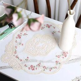 Table Cloth Dinning Cover Embroidered Elegant Lace Tablecloth Dinner Decor Vintage French Pastoral European Style