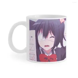 Mugs Pink Anime Cartoon Girl Cute Ceramics Coffee Tea Cup Milk Cups Gifts Drinkware Coffeeware