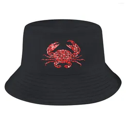 Berets Stone Crab CapMen Women Bucket Hat Panama Fishing Caps Sun Hats Novelty Spring Summer Autumn Winter Gift