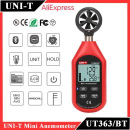 UNI-T UT363S UT363 UT363BT Mini Handheld Anemometer with Bluetooth Digital Wind Speed Measure Metre Temperature LCD Display