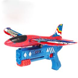 Aeroplane Launcher Toys 2 Flight Modes Foam Glider Catapult Plane Toy Outdoor Flying Toys Hand Throw Aeroplane For Birthday Gifts