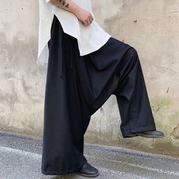 Men's Pants Trousers Spring And Autumn Loose Crotch Culottes Leisure Harem Large Size Black