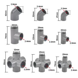 Inside Diameter 20 25 32mm PVC Pipe Connector Straight Elbow Tee Water Pipe Adapter Home DIY Tube 3 4 5 6 Ways