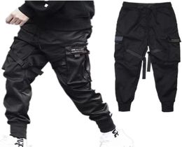 Hip Hop Boy Multipocket Elastic Waist Design Harem Pant Men Streetwear Punk Casual Trousers Jogger Male Dancing Black Pant 2011106590399