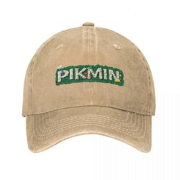 Y2K Pikmin Baseball Vintage Distressed Denim Washed Headwear Unisex Style Outdoor Activities Caps Hat 240521