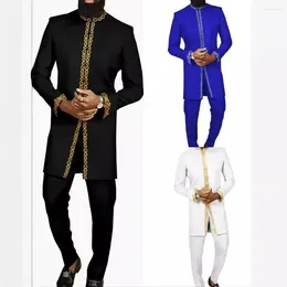 Men's Tracksuits Selling Long African Gold Africa National Wind 2 Sets Of Suit Men Clothing Clothes For