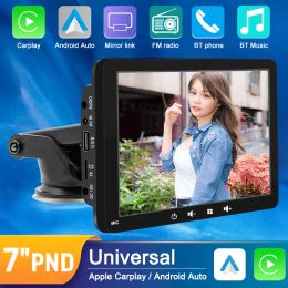 7inch Carplay Radio Dash Cam Dual Lens Car DVR Android Auto 1080p AHD Rear View Camera Autoradio