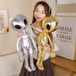 60cm Fashion Alien Backpack PU ET Exotic Soft Fill Plush Doll Plush Animal Toy Childrens Creative Gift 240513