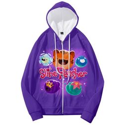 Men039s Hoodies Sweatshirts Game Slime Rancher Zip Up Hoodie Women Men Harajuku Sweatshirt Boys Girls Japanese Streetwear Hip5326384