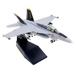 Baby Bath Toys 1 100 Scale FA-18F Fighter Model Alloy Aircraft Model Gift Office Bar Living Room DecorationS2452422