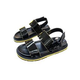 Men Fashion Women Sandal Designer Lady Gentlemen Colorful Canvas Letter Anatomic Leather slide style Model 35-46 Paired with exquisite packaging ss ss