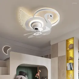 Full Spectrum Eye Protection Bedroom Creative Modern And Simple Children's Style Study Anti-Blue Light Ceiling Fan Lamp