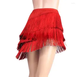 Stage Wear Dance Clothing Latin Tassel Skirt Female Adult Short Performance Fitness