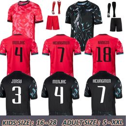 24 25 South Korea Soccer Jersey New HEUNG-MIN SON KANG IN LEE National Team Football Shirt Men Kids Kit Set Home Away Men Uniform Red Black Fan Player Version