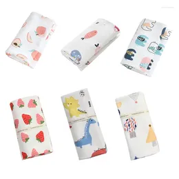 Blankets Baby Muslin Soft Cotton Receiving Blanket Infants Cartoon Printed Born Sleepsack Stroller Cover Sleep Bag