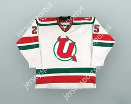 Custom VALERI ZELEPUKIN 25 UTICA DEVILS WHITE HOCKEY JERSEY Top Stitched S-M-L-XL-XXL-3XL-4XL-5XL-6XL