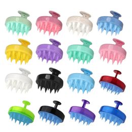 Silicone shampoo brush scalp massage comb hair cleaning comb body massage brush shower brush salon hair care tool 240507