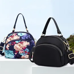Shoulder Bags 2024 Small Bag Female Crossbody Vintage Chinese Style Flower Shell Handbags Printing Femme