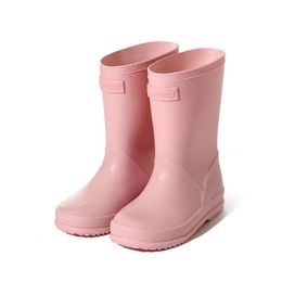 2023 New Children's High Top Boys And Girls Soft Bottom Non Slip Cover Foot Cotton Covered Rain shoes Water Shoes L2405 L2405