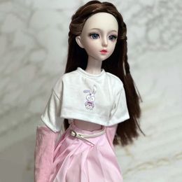 Fashionable 60cm Doll Clothing Women 1/3 BJD Doll Model White Skin Doll Childrens Girl Doll Toy Girl Gift Doll 240517