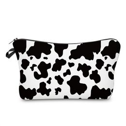 Cross-border New Product 3d Digital Printed Cow Pattern Cosmetic Bag Portable Travel Storage Toiletry Bag Small Cosmetic Bag