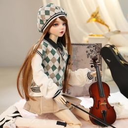 60cm BJD Doll 1/3 Mjd Girl Toy Designer Makeup Rotating Bicolor Eyes Doll Has Good Body Mass as a Gift for Children 240517