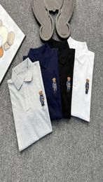 summer designer men dress polo embroidered polos bear short sleeve Tshirt half bears mens business polo shirt causal o3481319963