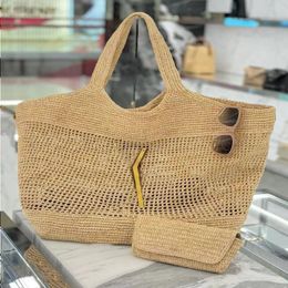 10A Fashion Hand-Embroidered Maxi Tote Capacity Beach Bag Women Bag Bag Raffias Icare Bag Bag Luxury Designer Totes Straw Large Shoppin Lguv
