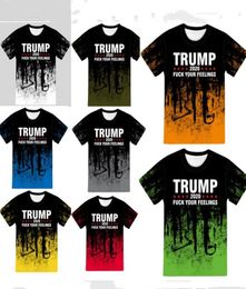 New Fashion 3D Trump Letters Camouflage Printed Tshirt Unisex Round Neck Short Sleeve Tops Tee Sports Casual Clothing For Adults 3703637