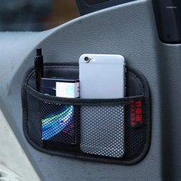 Storage Bags Multifunction Car Box Mobile Phone Charger Pocket Universal Auto Seat Back Magic Sticking Mesh Net Bag
