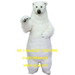 realistic mascot costume adult size high quality fur white polar bear theme anime costumes carnival 2969 Mascot Costumes