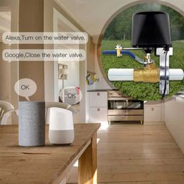Other Garden Tools Tuya Zigbee Smart Home WiFi Water Valve Sprinkler Controller Gas Smart Valve Faucet Garden Water Shut off Tool for Alexa Google S521244